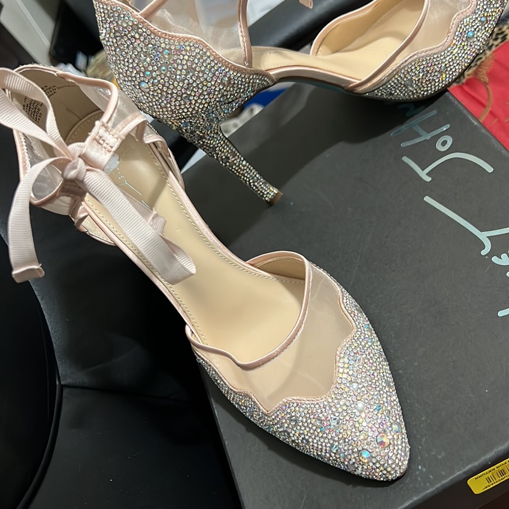 Wishes Come True In Betsy Johnson Brilliant Champagne Pumps! View 5